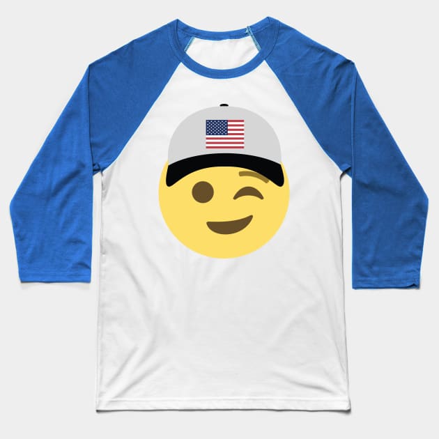 United States Emoji Baseball Hat Baseball T-Shirt by Ethan718